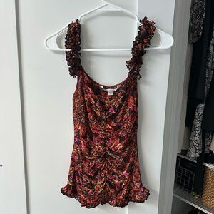 DVF Ruffle Strap Top